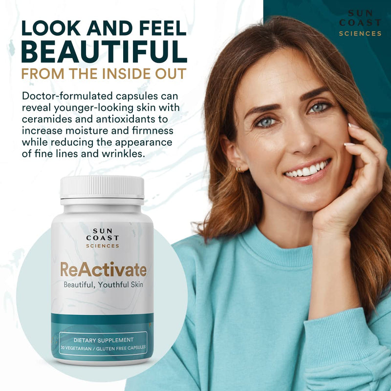 Sun Coast Sciences - ReActivate Your Skin’s Beauty from Within, with Dr. Rosenberg’s Special Skin Health Formula - 30 Count (Pack of 1)
