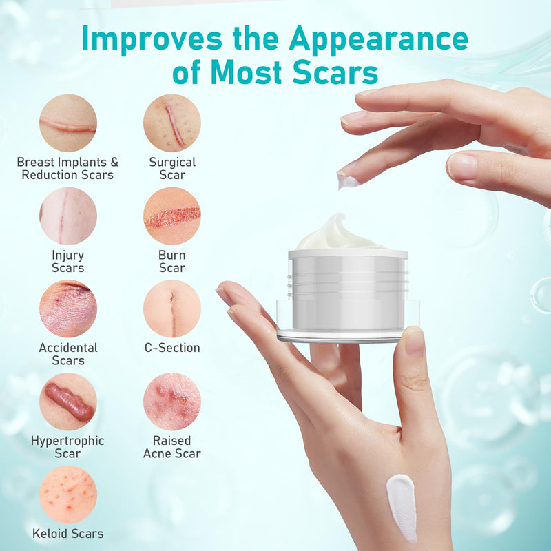 Advanced Scar Cream, Repair scar cream for Old and New Scars, Scar Removal Cream for Surgical Scars, Stretch Marks, C-Section, Keloids, Injury, Acne, and More 1.05 oz(30g)
