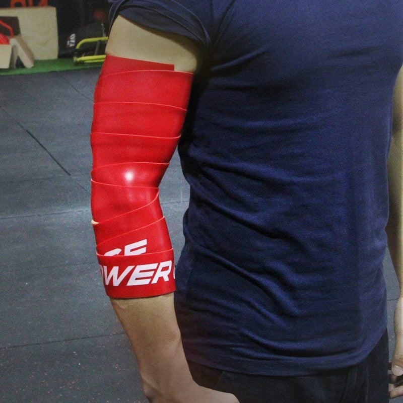 POWER GUIDANCE Muscle Floss Bands - Compression Bands - Mobility & Recovery Bands - for Improving Movement, Increasing Circulation & Reducing Soreness Black and Red Combo
