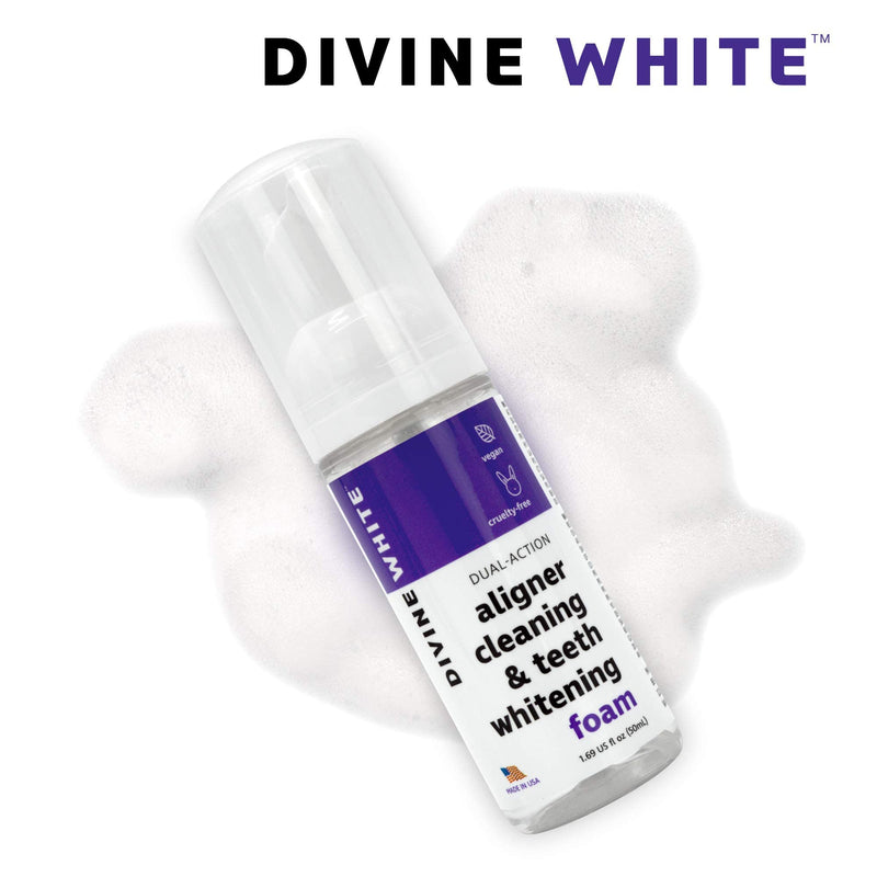 Dual-Action Stain Removal Aligner/retainer Cleaner and Teeth Whitening Foam- Hydrogen Peroxide-Good for Invisalign, ClearCorrect, SmileDirectClub, Candid -Oral Care-Toothpaste Replacement 1.69 Fl Oz (Pack of 1) - BeesActive Australia
