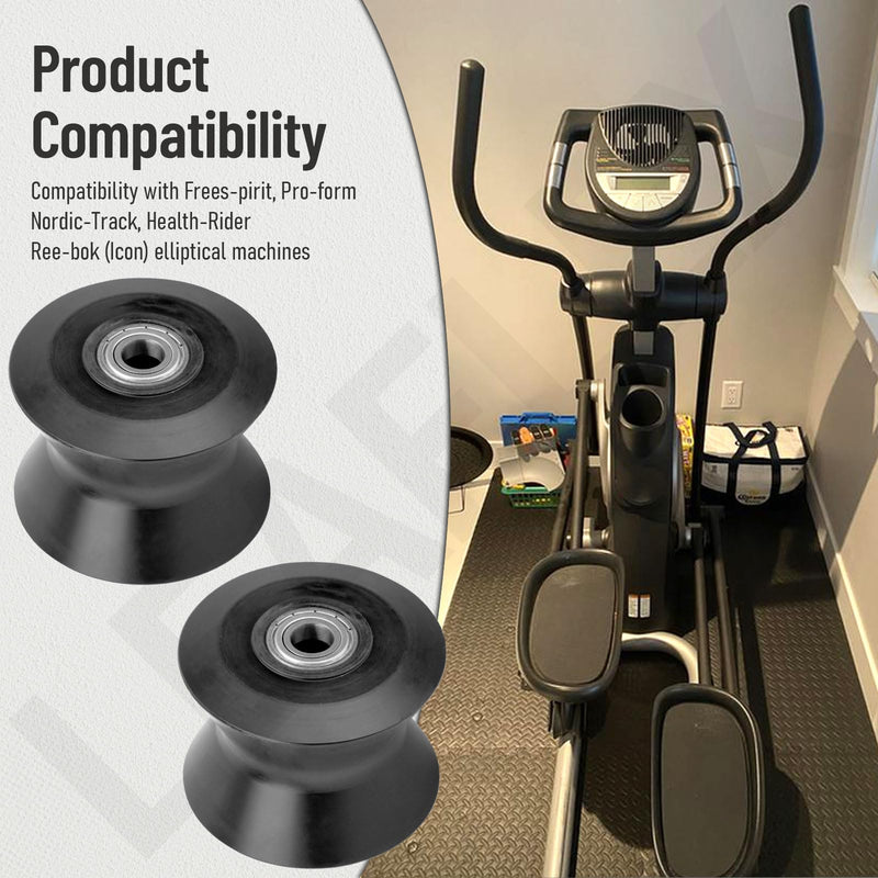 2 Pcs 238880 Elliptical Machine Replacement Leg Roller Compatible with Free-Spirit, Ree-bok (Icon) Models, It Can Reduce Friction, Improve The Smooth Mobility of The Pedal and Enhance Stability - BeesActive Australia