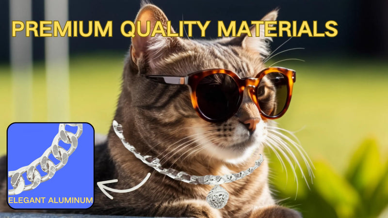 Silver Cat Chain Collar with Bell – Lightweight Metal Necklace for Long-Lasting Wear, Adjustable Jewelry Gift for Cats & Small Dogs(Silver, S) - BeesActive Australia