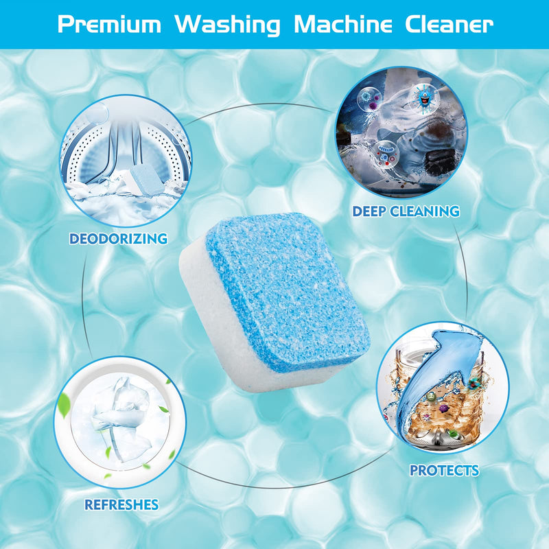 Washing Machine Cleaner Descaler 32 Tablets, Deep Cleaner Tablets for HE Front Load and Top Load Washers, Suitable for All Washer Machines - BeesActive Australia
