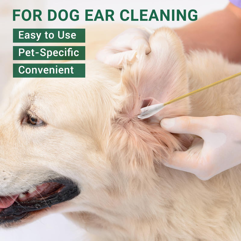 200PCS Large Cotton Swabs, Dog Cotton Swabs for Ears, 6" Long Dog Ear Swabs Large Size, Highly Absorbent Cotton Buds with Strong Bamboo Stick, Specially Designed for Dogs Cats Ear Cleaning, Pet Care 200pcs cotton swabs