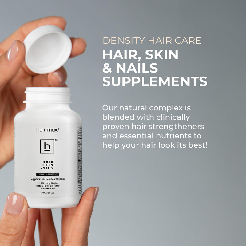 Hairmax Hair, Skin & Nails Dietary Supplement, 2500mcg Biotin, 2-Pack | Hair Loss & Hair Regrowth Treatment with DHT Blocker, MSM & Antioxidants Pack of 2