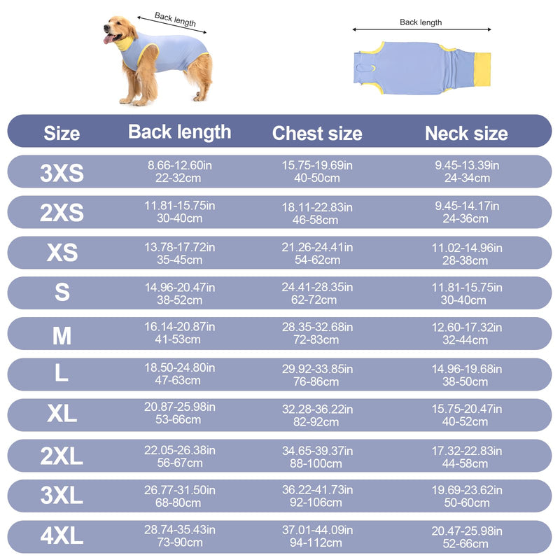 Avont dog bodysuit after surgery wound protection suits, body for neutered male dogs, body for female dogs after surgery, post-operative recovery clothing to prevent dogs from licking wounds - blue (L) L blue - BeesActive Australia