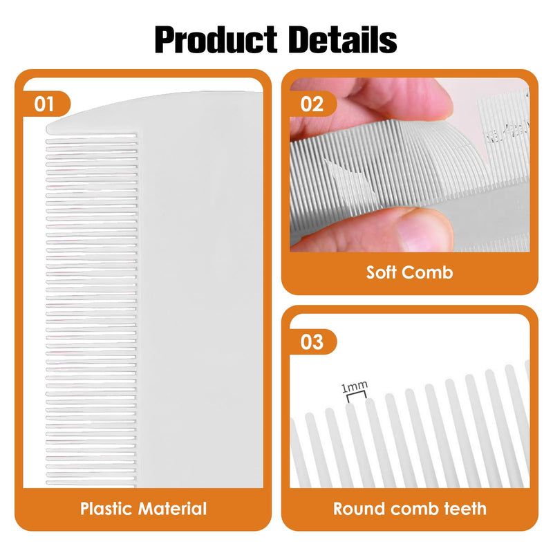 Lice and nit comb for children and adults, effective removal, 4 double-sided combs with fine teeth, also suitable for animals, fleas and ticks, for dogs and cats B - BeesActive Australia