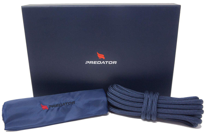 NZ Hi-Performance Dock Lines Bag Set | 3/8" x 15' Double Braided Nylon Dock Line with 12 Inch Eyelet | Ropes for Boats (Navy Blue)