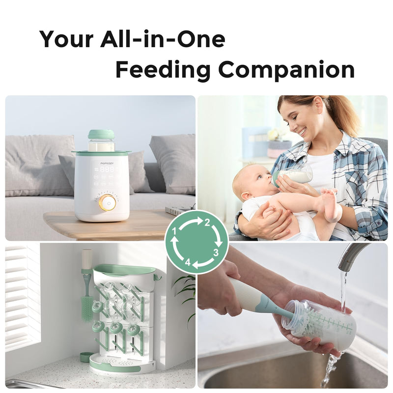 Momcozy Soft Baby Nipple Premium Natural Flow Silicone for Wide-Neck Bottles, BPA-Free, Perfectly Compatible with Momcozy Breast Milk Cooler, Small (Pack of 2) Flow1-Small