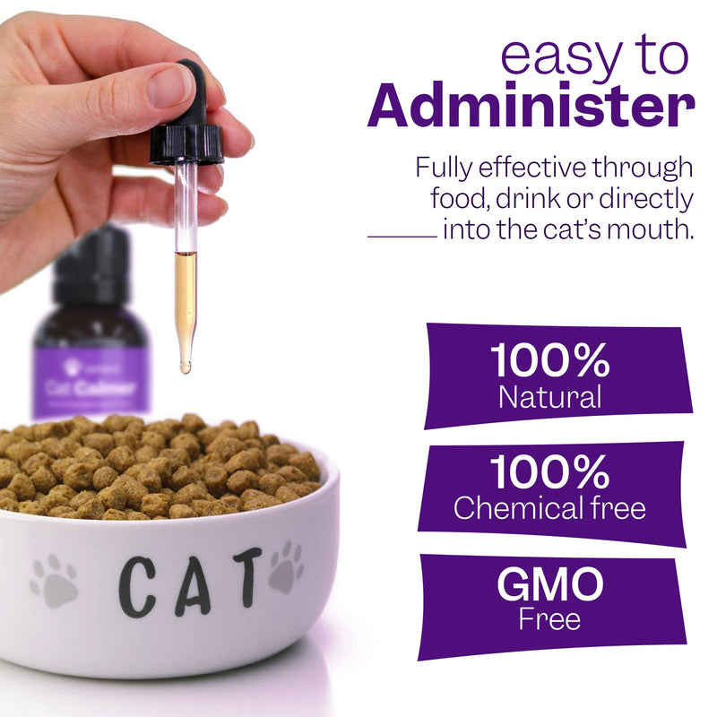 Cat Calming Drops, Cat Anxiety Relief, Relaxant Supplements, Valerian & Ashwagandha - 100% Natural Stress Treatment, No need for Cat Calming Plug-In, 30ml 30 ml (Pack of 1)