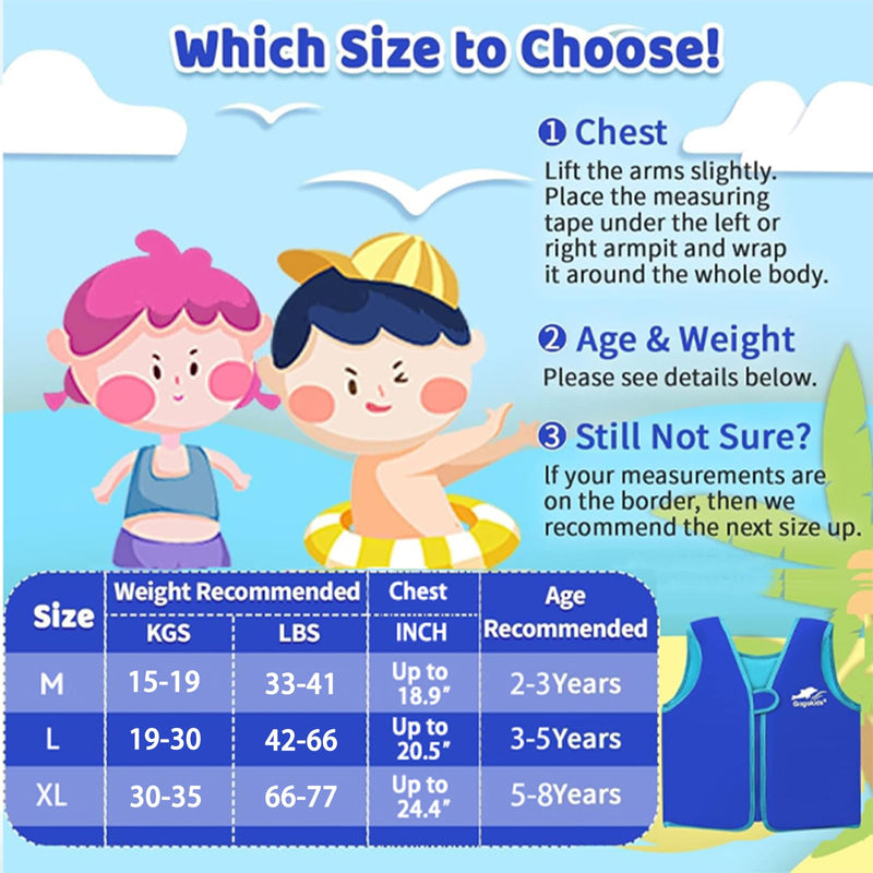 Vine Kids Swim Vest Toddler Learn to Swim Floatation Jackets Training Vest for Boys Girls Pink 3-5 Years - BeesActive Australia