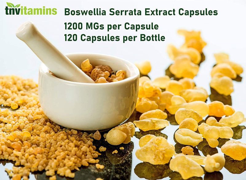 Boswellia Serrata Herbal Extract Capsules | 1200 MG/Capsule (120 Capsules) | Joint Support Supplement* | Ayurvedic Herb: Indian Olibanum/Frankincense - BeesActive Australia