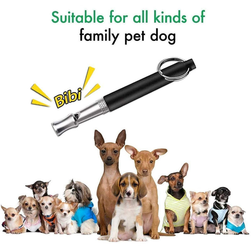 2 Pcs Dog Ttraining Whistles，Professional Recall Dog Training Whistles，Dog Whistle to Stop Barking Neighbors Dog，Adjustable Silent Dog Whistle，Black and White，with Lanyard xxs - BeesActive Australia