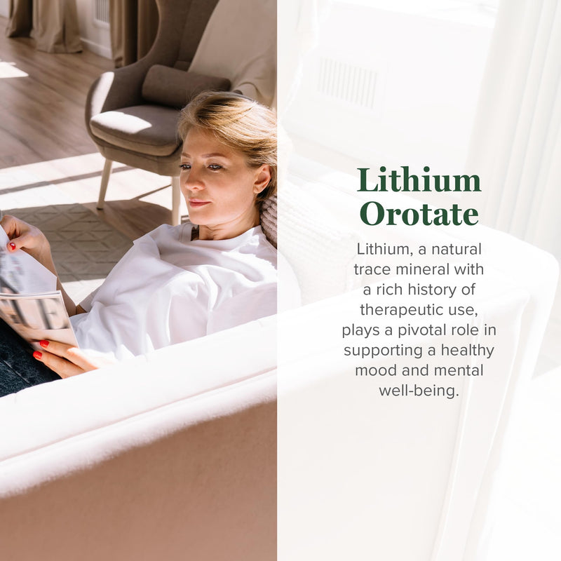 Global Healing Lithium Orotate Brain Health Supplement - Supports Mood, Function, and Clarity - 60 Capsules - BeesActive Australia