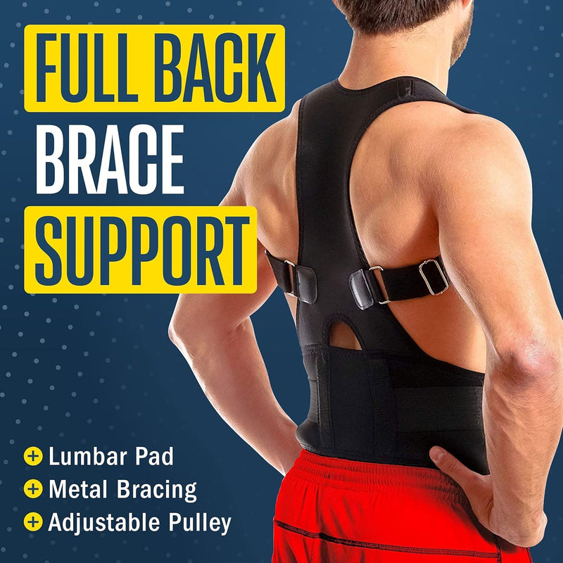 Posture Corrector for Men & Women – Adjustable Posture Brace with Back Support, Shoulder Straightener for Pain Relief & Body Alignment, Medium - BeesActive Australia