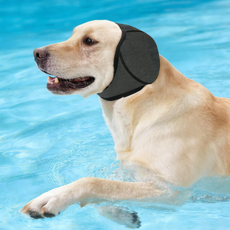 Dog Ear Defenders, Adjustable Dog Calming Ear Wrap, Noise-Muffling Ear Cover for Medium Dogs, Anxiety Relief During Bath, Grooming, Thunder & Fireworks, M
