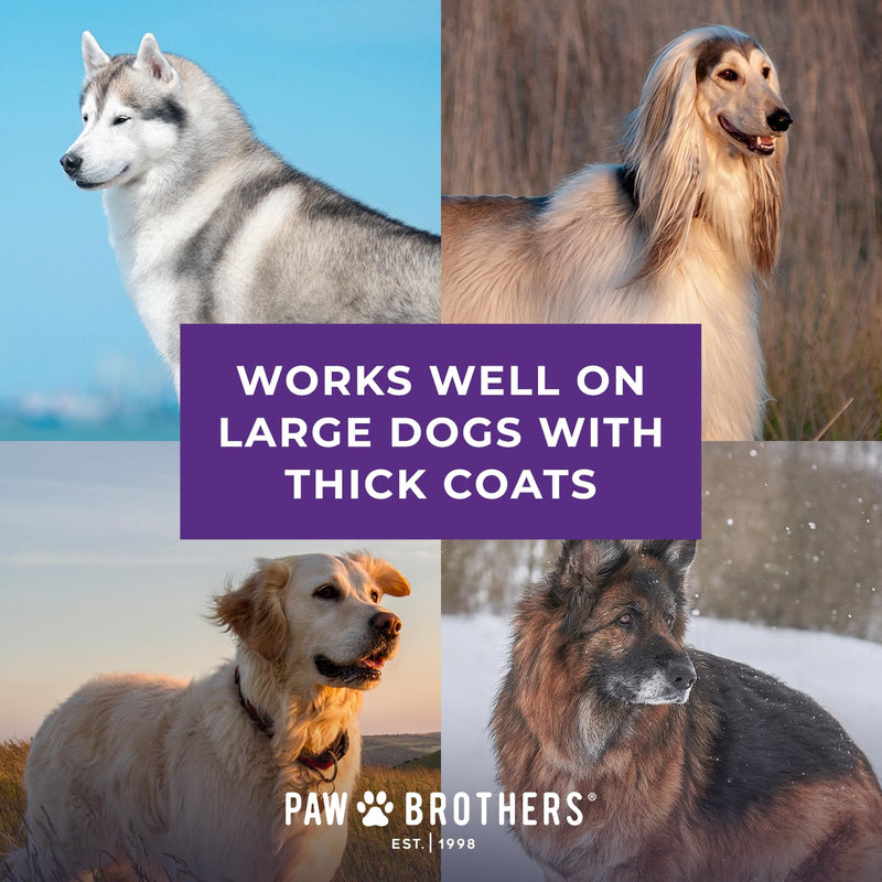 Paw Brothers Professional Grade Extra Long Slicker Brush - Ergonomic Handle, Removes Loose Undercoat and Tangles for Dogs Extra Long Hard Pin - BeesActive Australia