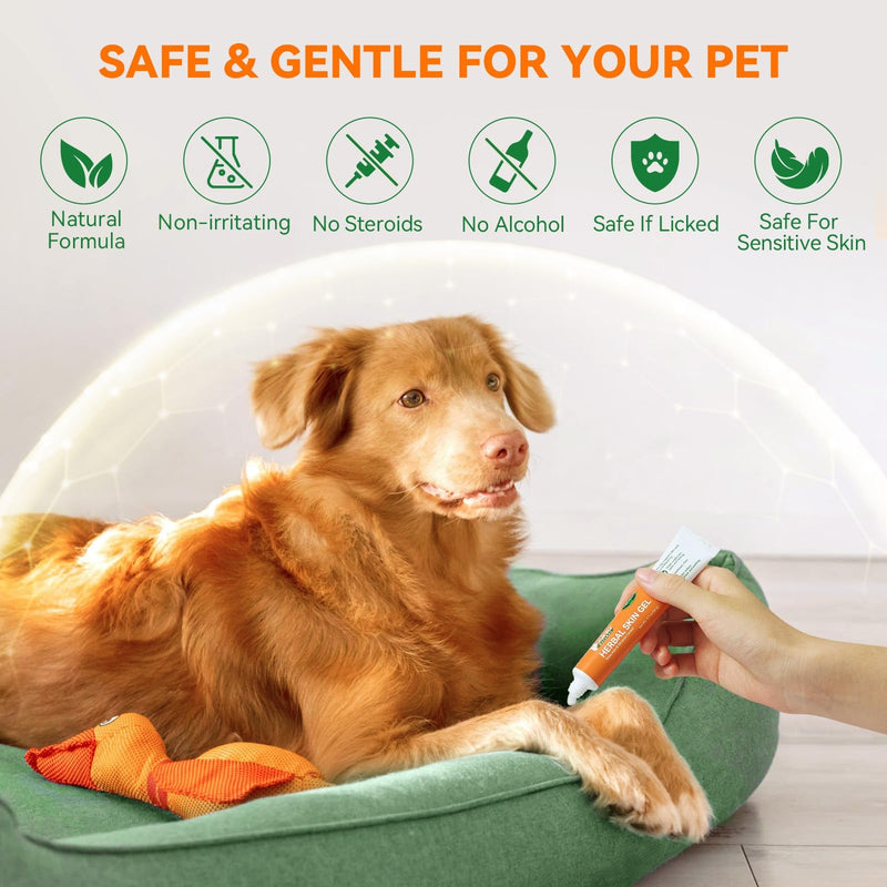 PUAINTA Dog Wound Care Herbal Skin Gel for Heals Wounds, Skin Irritation, Soothes Inflammation, Prevents Infection, Scratches & Minor Cuts, Natural Dog Wound Ointment