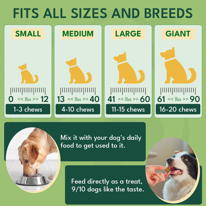 YOTANGO Dog Flea and Tick Support Crunchy & Creamy Chewables, 500 Chews Natural Flea and Tick Prevention for Dogs Chewable, Skin and Coat Support, Flea Treatment Chews for Dogs & Puppies (Beef Flavor)