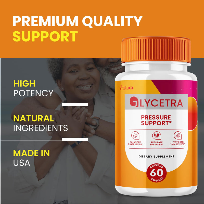 (2 Pack) Glycetra Capsules, Glycetra Blood Support Supplement Advanced Formula Premium Blend All Natural Balance Flow, Glicetra Pills Maximum Strength Glycogen Support Health Wellness Review (120 Ct)