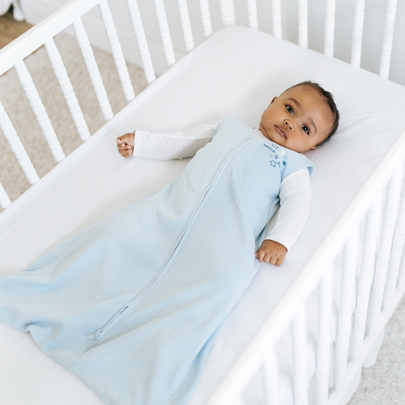 HALO SleepSack, 100% Cotton Wearable Blanket, Swaddle Transition Sleeping Bag, TOG 0.5, Baby Blue, Medium Medium (Pack of 1) - BeesActive Australia
