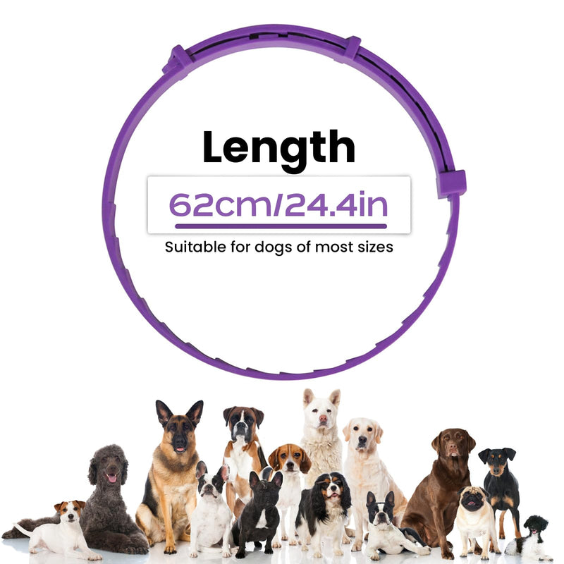Calming Collar for Dogs – 2 Pack Natural Anxiety Relief Collar, Helps Reduce Stress, Barking & Nervous Behaviour, Adjustable Pheromone Dog Calming Collar