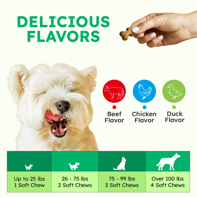 Tear Stain Chews and Eye Vitamins for Dogs - 150 Vision Soft Bites - Eye Supplements for Dogs with Lutein, Eyebright, Cranberry & Vitamin C - Chicken Flavor