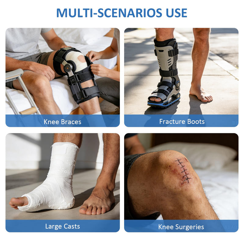 Waterproof Full Leg Cast Covers for Shower Adult, Extra Long Cast Covers for Shower Leg, Reusable Leg Cast Protector Cast Bag for Thigh Knee Foot Ankle Surgery Wounds Boots Braces, XL XL-Full Leg - BeesActive Australia