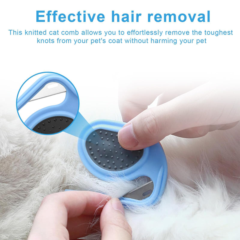 0XBIT Grooming Knife for Long-Haired Pets, Pack of 4 Cat Detangling Knife, Portable Knotting Comb for Pets, Knotting Comb for Cats for Removing Matted Hair - BeesActive Australia