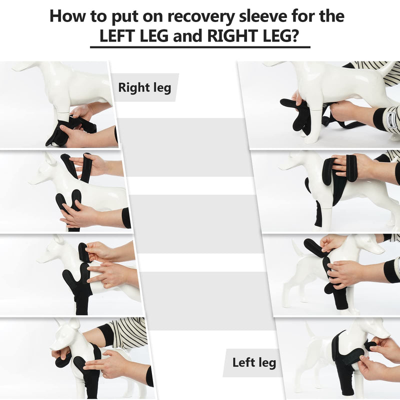 Recovery Sleeve Dog, Elbow Pads for Dogs, Elbow Bandage Protector, Dog Surgery Recovery Sleeves Front Right Left Leg for Hot Spots, Wounds, Bandages, Anti Licking for Dogs, Black 2XL X-Large