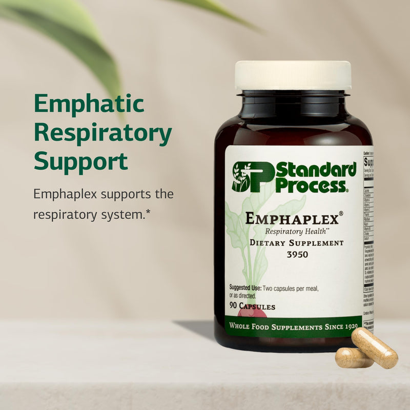 Standard Process Emphaplex, Respiratory & Nervous System, 90 Capsules | Respiratory System Supplement for Antioxidant Support, for Cellular Energy Support and Nervous System Health