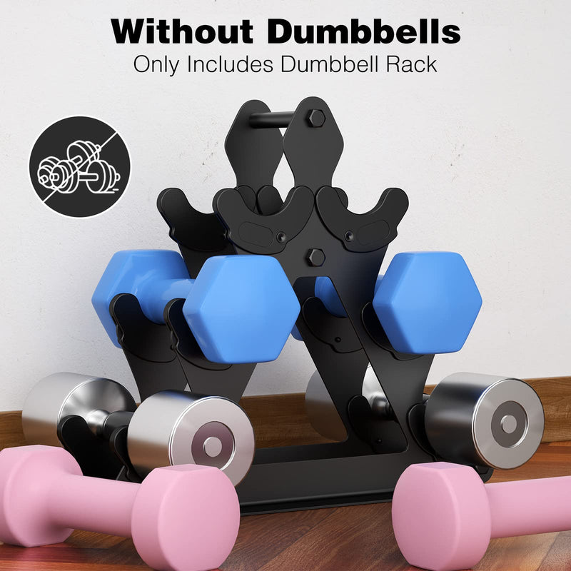 Dumbbell Rack Stand Only | Space-Saving Weight Rack for Home Gym, Hand Weight Rack Dumbbell Storage for Dumbbell Set (3-15 LB), Durable Metal Stand with Easy Assembly (Dumbell not Included) Metal Rack-3 Tier