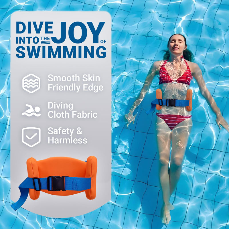 Flotation Swim Belt for Adults Adjustable 3 Section Buoyancy Belt with Quick-Release Buckle & Zippered Pocket for Pool Training, Aqua Jogging and Low Impact Aerobic Exercise in Water Large - BeesActive Australia