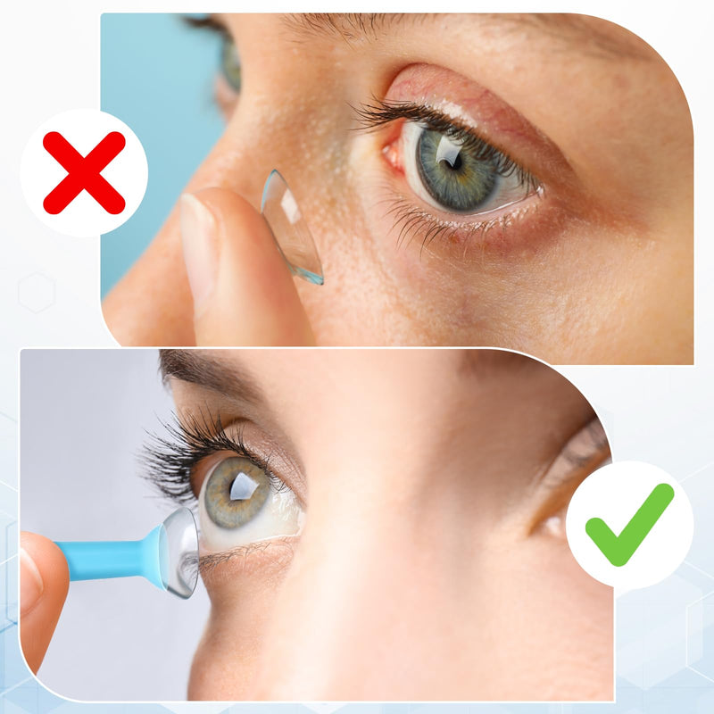 JIEYAO 6Pcs Contact Lens Remover Tool, Hard Contact Lens Plunger Silicone Eye Suction Cup Scleral Lenses Removal Tool for RGP