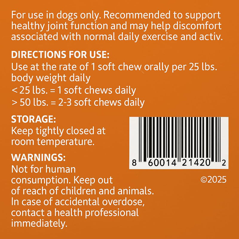 Hip & Joint Soft Chews for Dogs –Glucosamine, MSM, Turmeric & Collagen –Joint Support Supplement for Mobility, Flexibility & Comfort –60 Count
