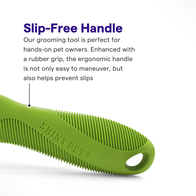 Detangling Pet Comb for Dogs & Cats - Detangler Grooming Tool with Long & Short Stainless Steel Metal Teeth for Dematting Matted Fur, Combing Out Knots, Removing Tangles from Undercoat - Ebook Guide - BeesActive Australia