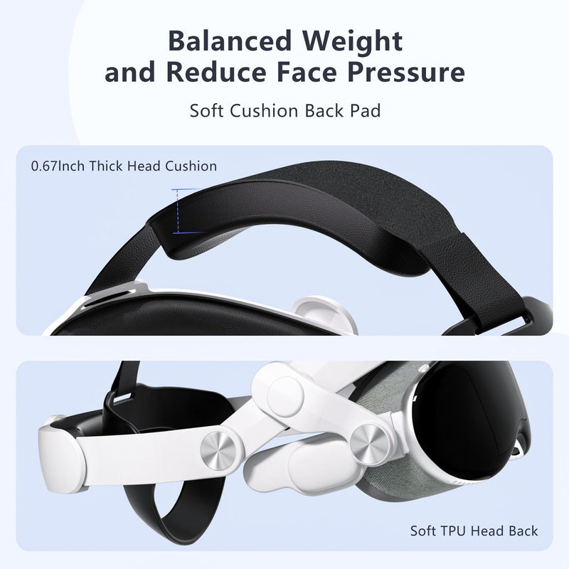 Eslick Head Strap Compatible with Apple Vision Pro, Adjustable Elite Strap Reduce Head Pressure, Enhanced Comfort and Gaming Immersion Strap for Vision Pro Accessories - BeesActive Australia