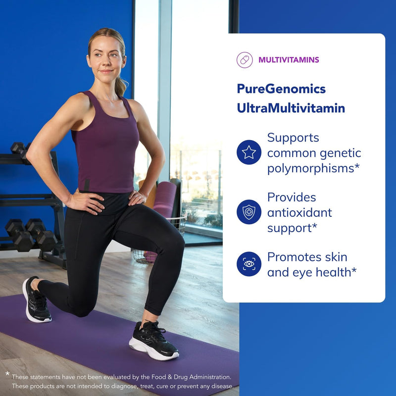 Pure Encapsulations PureGenomics UltraMultivitamin, 90 Capsules | Support for Common Genetic Polymorphisms*, Advanced Formula, Unique Formula