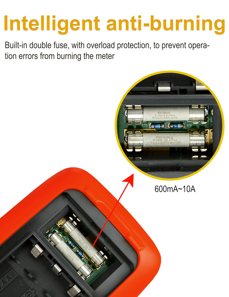 ZIBOO 15B PRO True RMS Digital Multimeter,for Electrical Applications, Measures AC/DC Voltage and Current Measurements up to 1000V and 10A,Compatible with FLUKE(Optional AC Pliers) - BeesActive Australia