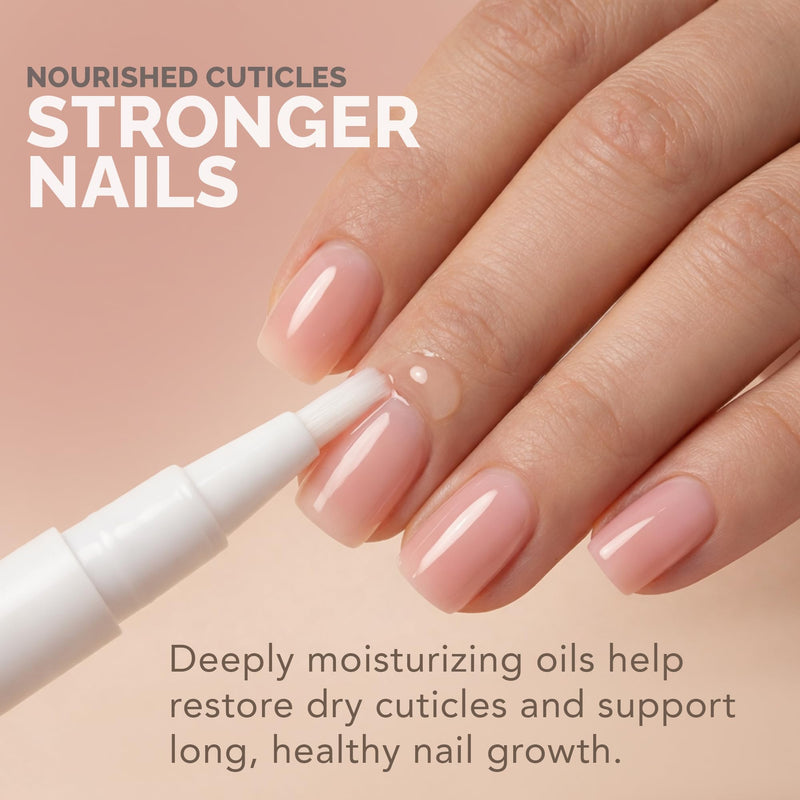 Perfect Formula HydraGrow Cuticle Hydration Nail Growth Oil Pen With Vitamin E Jojoba Oil and Aloe Vera for Strong & Healthy Looking Nails - Travel Friendly Manicure Brush - 3 ml