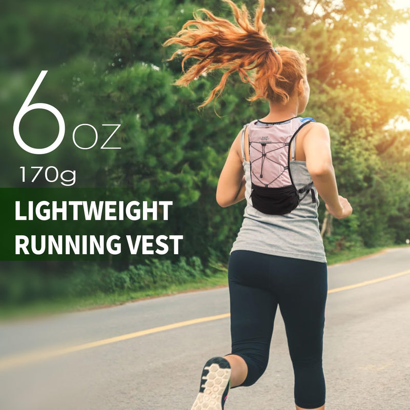 Lightweight Running Vest for Women & Men Hydration Backpack Pack with 1.5L Water Bladder Bag Running Gear Accessories for Hiking Marathon Trail Cycling Purple