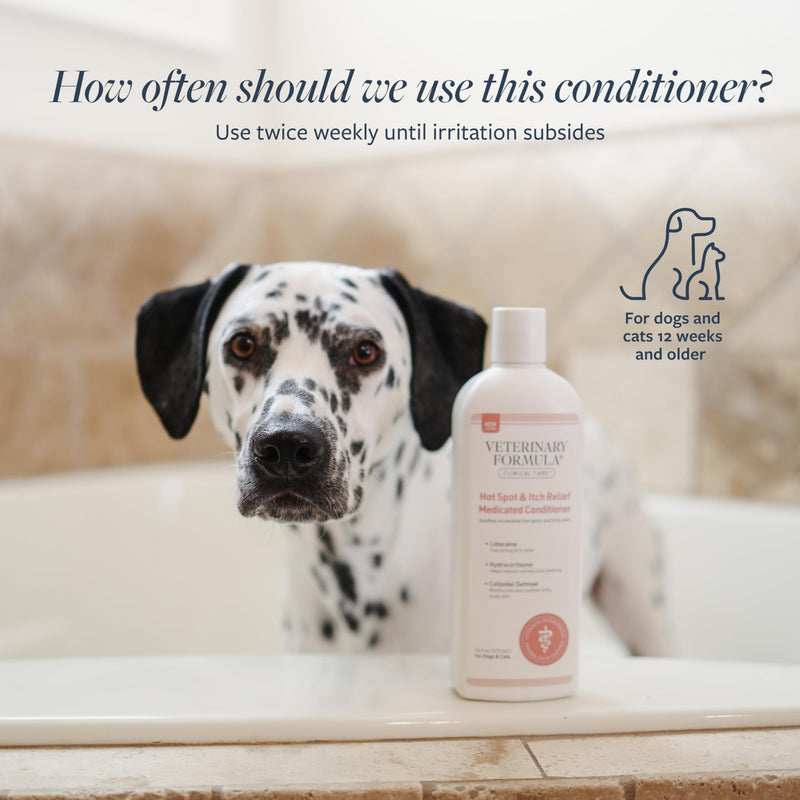 Veterinary Formula Clinical Care Hot Spot & Itch Relief Cat & Dog Medicated Conditioner, 16 oz – Oatmeal Conditions Skin for a Lustrous Coat, Formulated to Help Alleviate Itchy Skin 16 Fl Oz - BeesActive Australia