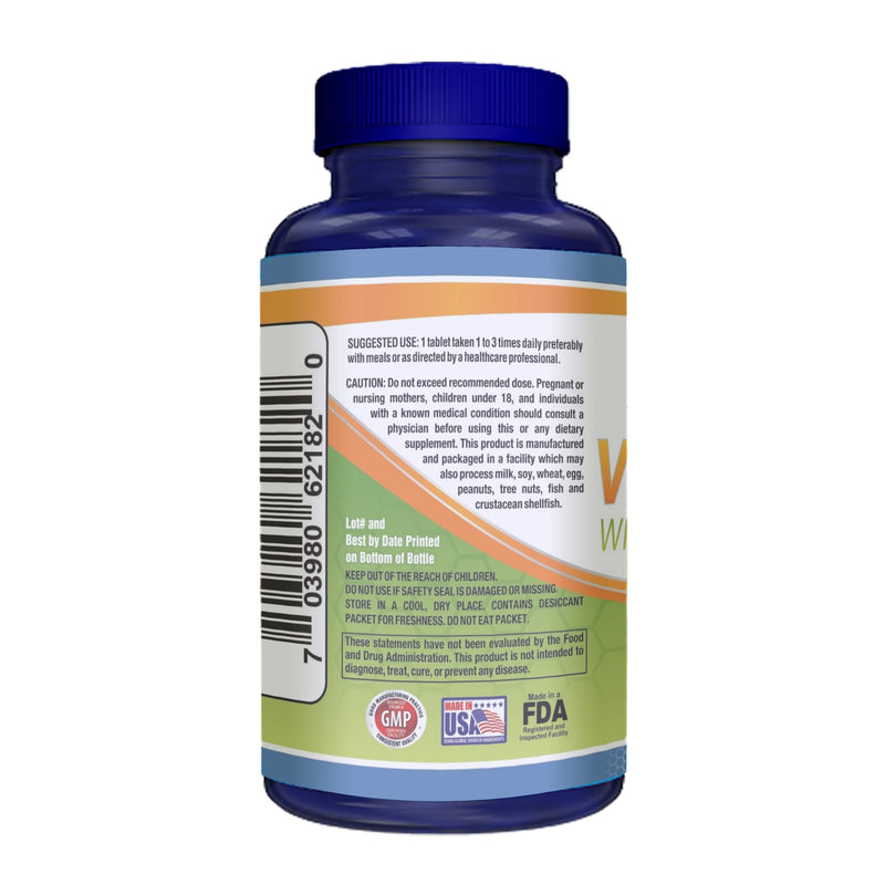 Herbalxpress Vitamin C 500mg with Rose Hips, Ascorbic Acid & Citrus Bioflavonoids 50 Tablets (1 Tub) - The Powerful Duo:- A Complementary Approach to Boost Your Immune System.