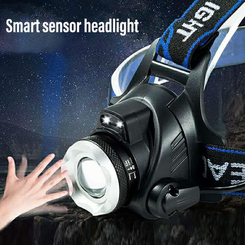 LUXNOVAQ Rechargeable Red Light Headlamp, Motion Sensor Super Bright Headlamp with Red Light, 3 Modes Zoomable Waterproof Predator Hunting for Coyote, Hog, Coon Hunting Light, Night Vision - BeesActive Australia