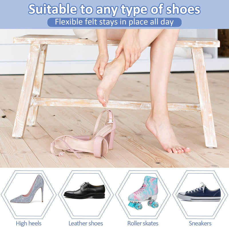 Shynek 72 Pcs Callus Pads, 3 Model Felt Callus Cushions for Bottom of Foot Self Adhesive Foot Corn Pads for Men and Women Reduce Foot and Toes Pain Relief, U Shaped, Oval Shape & Round Shape, Beige 72-beige - BeesActive Australia