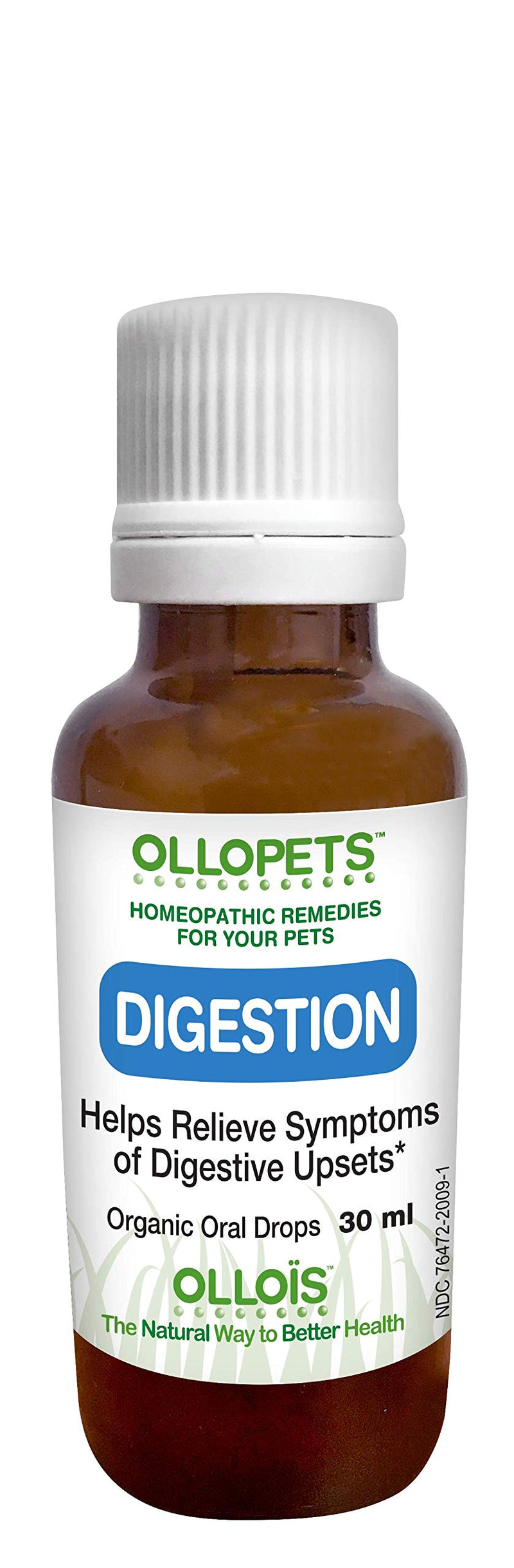 OLLOPETS Digestion, Organic Homeopathic Remedy for All Pets, 1 Fl Ounce