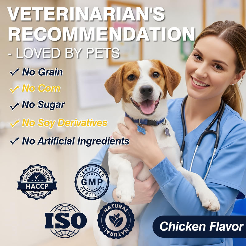 Hip and Joint Supplement for Dogs Dog Probiotics Glucosamine Chondroitin MSM Chew for Dog Arthritis Pain Relief Extend Joint Care, Probiotic for Digestive/Gut Health for Large/Small/Senior Breed Dogs Chicken