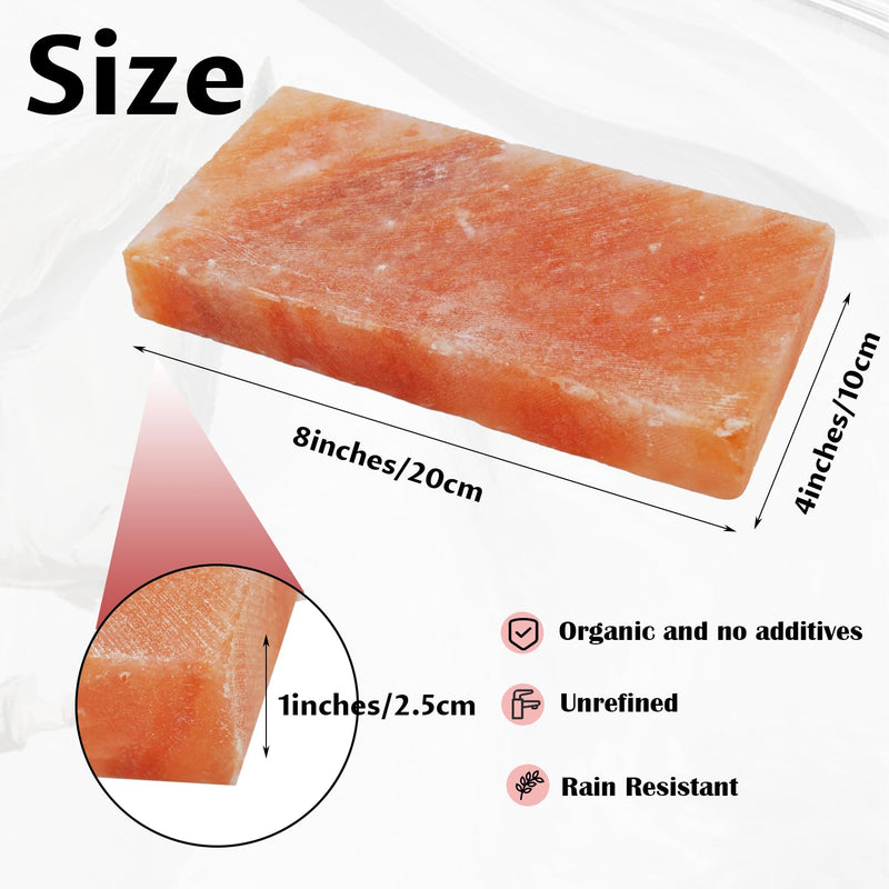 kathson Himalayan Salt Blocks for Horses Animal Salt Lick Brick Natural Mineral Pink Salt Licks for Horse Deer Cattle Sheep and Other Livestock (1 Pcs | 8 x 4 x1 Inches) - PawsPlanet Australia