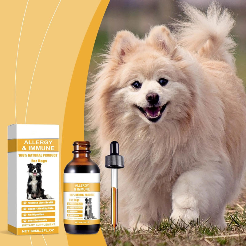 60ml Dog Yeast Infection Treatment, Soothes Allergies & Itching, Yeast Infection Treatment For Dog Itchy Skin & Ear Relief, Fast-Acting Formula For Dogs