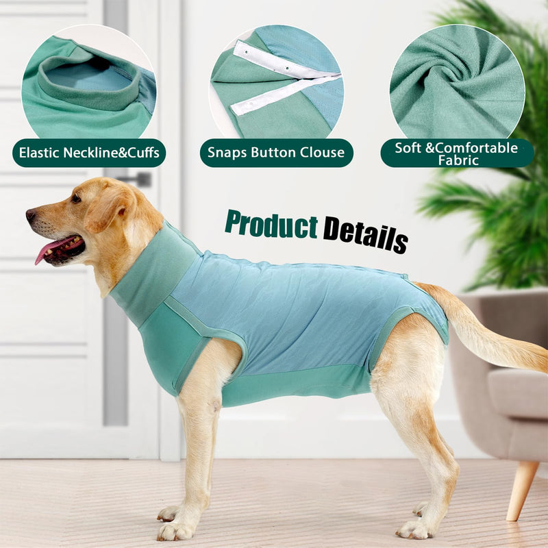 Dotoner dog bodysuit after surgery, castration wound protection suits for dogs, dog bodysuit after castration male dog, breathable bodysuit for dogs after surgery cat bodysuit, leak protection dog, anti-wound licking surgery bodysuit dog XL turquoise - BeesActive Australia